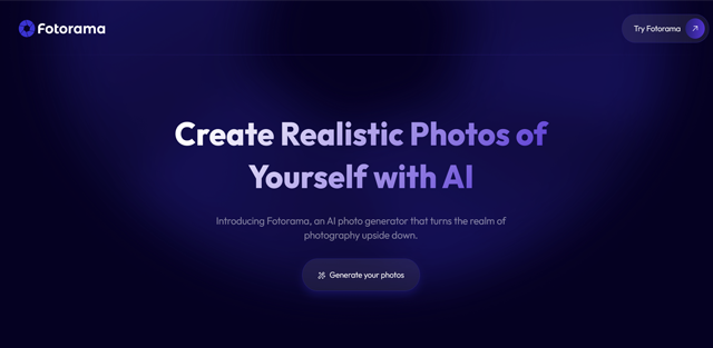 screen shot of Fotorama AI web page