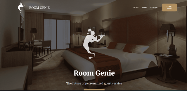 screen shot of Roomgenie AI web page